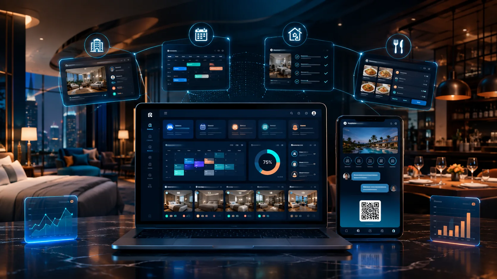 Modern hotel and restaurant software ecosystem from MDS Software Plus